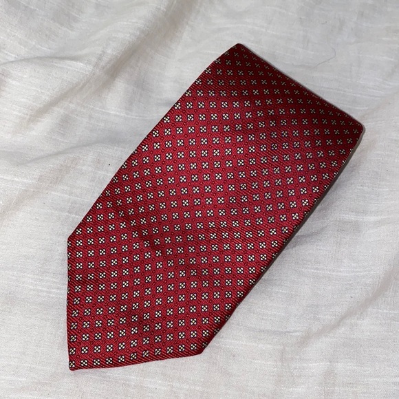 Brooks Brothers Red Geometric Pattern Silk Tie - Picture 1 of 4